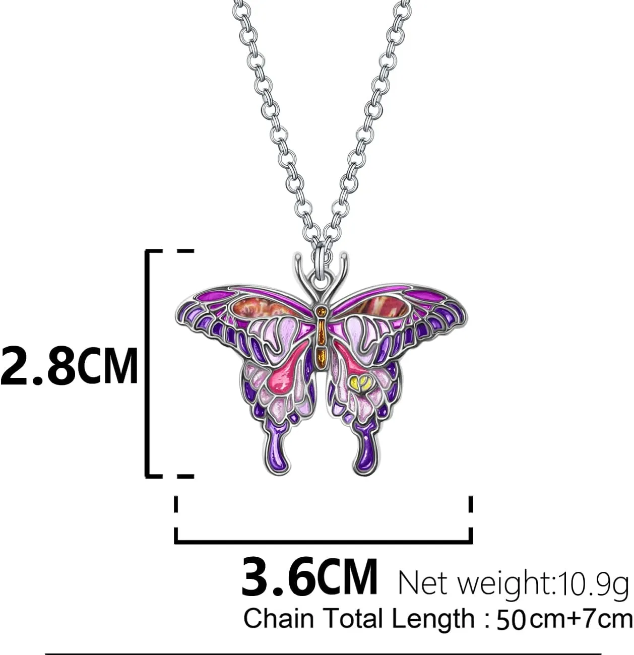Enamel Alloy Butterfly Necklaces Pendant Colorful Necklace for Women Insect Animal Charms Summer Jewelry Gifts
