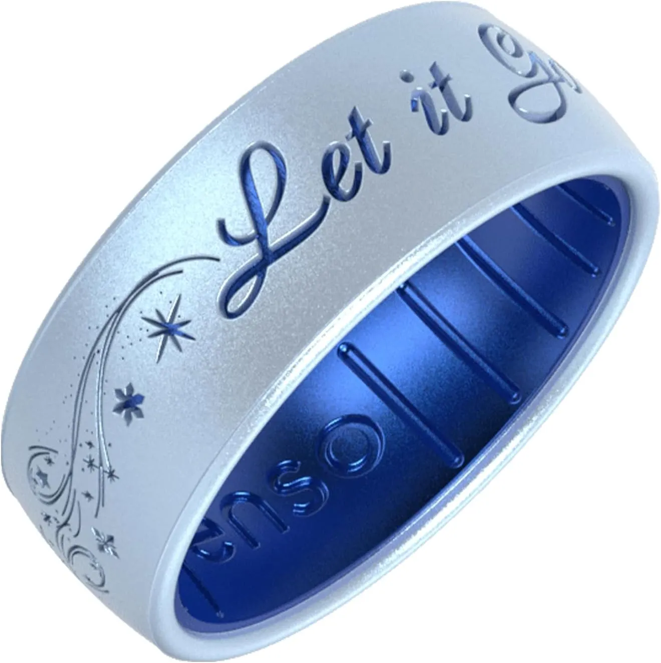 Enso Rings Disney Frozen Collection - Comfortable Silicone Rings - 7.9mm Wide, 2.18mm Thick