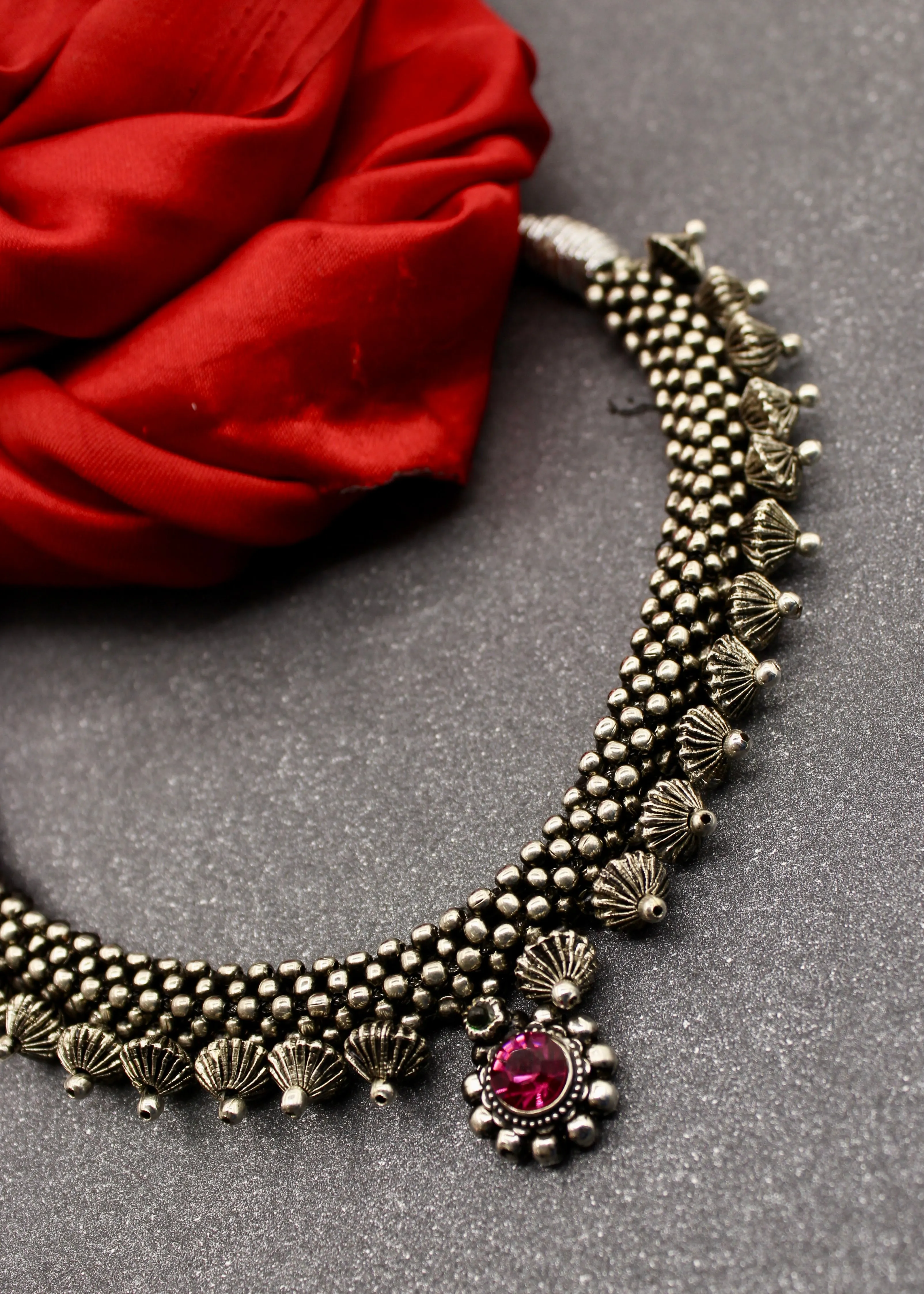 ENTICING OXIDISED NECKLACE