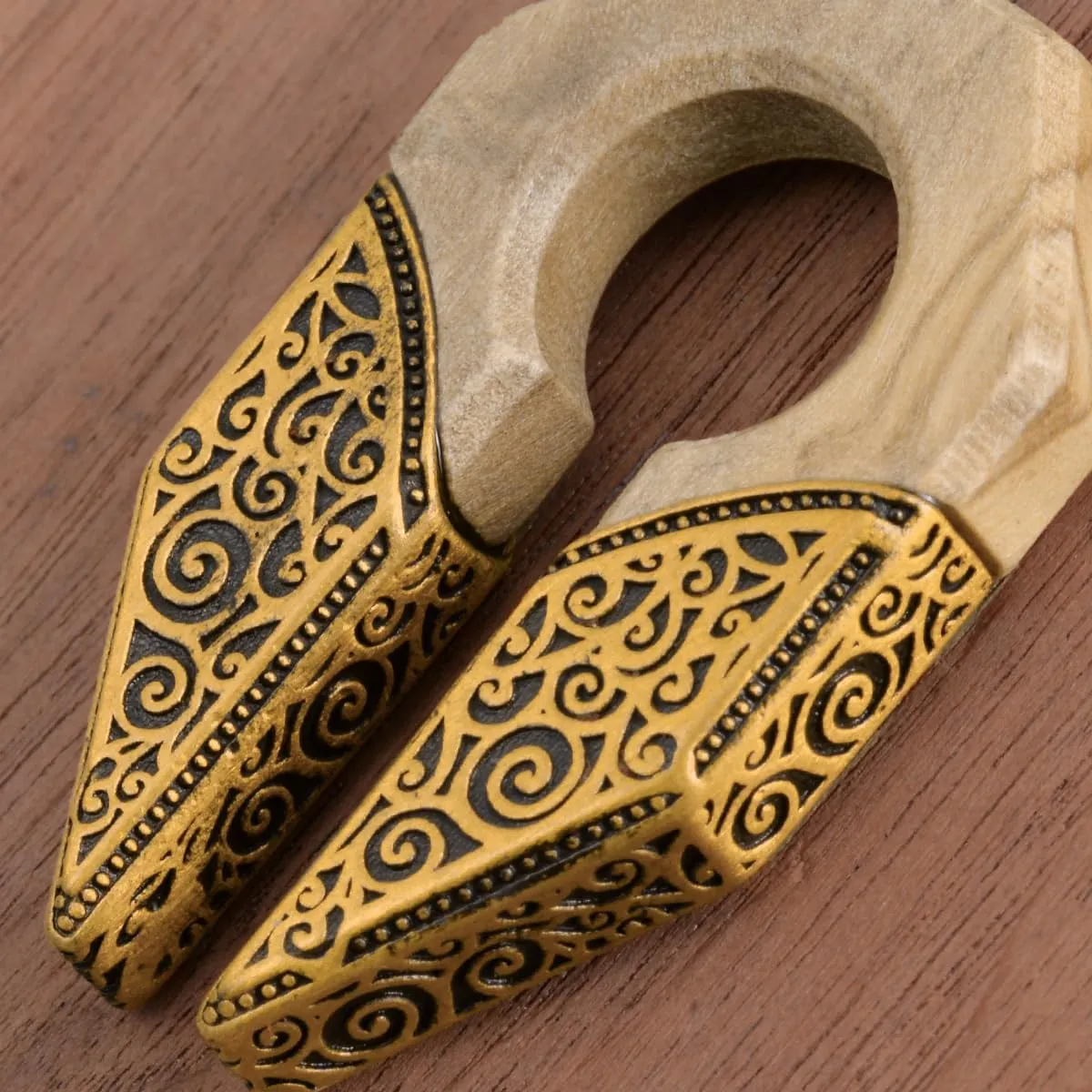 ERKUOO 1 Pair Ear Weights for Stretched Heavy Hanger Wood Ear Gauges Plugs Ear Tunnels Body Piercing Fashion Jewelry 9/16"(14mm)