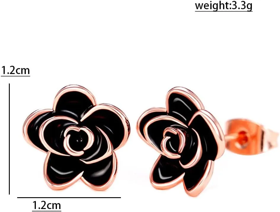exquisite cherry blossom colored women's flower earrings set with cubic zirconia S925 sterling silver needle earrings are hypoallergenic and suitable for holiday jewelry gifts