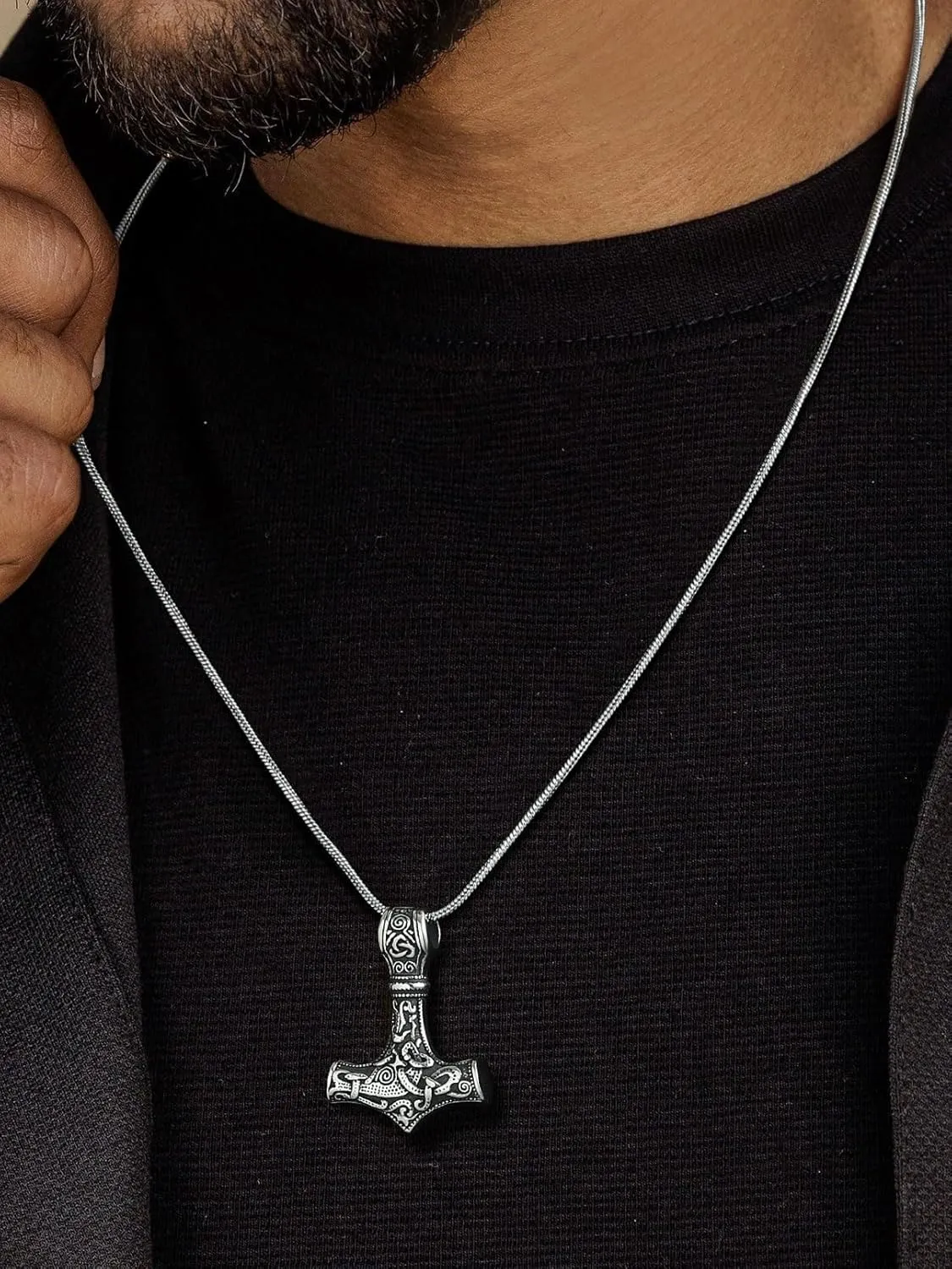 FaithHeart Stainless Steel Chains for Men, Silver/Black/14K Gold Plated Snake/Wheat/Box/Rope/Rolo Chain Necklace 16-30 Inches with Delicate Gift Box
