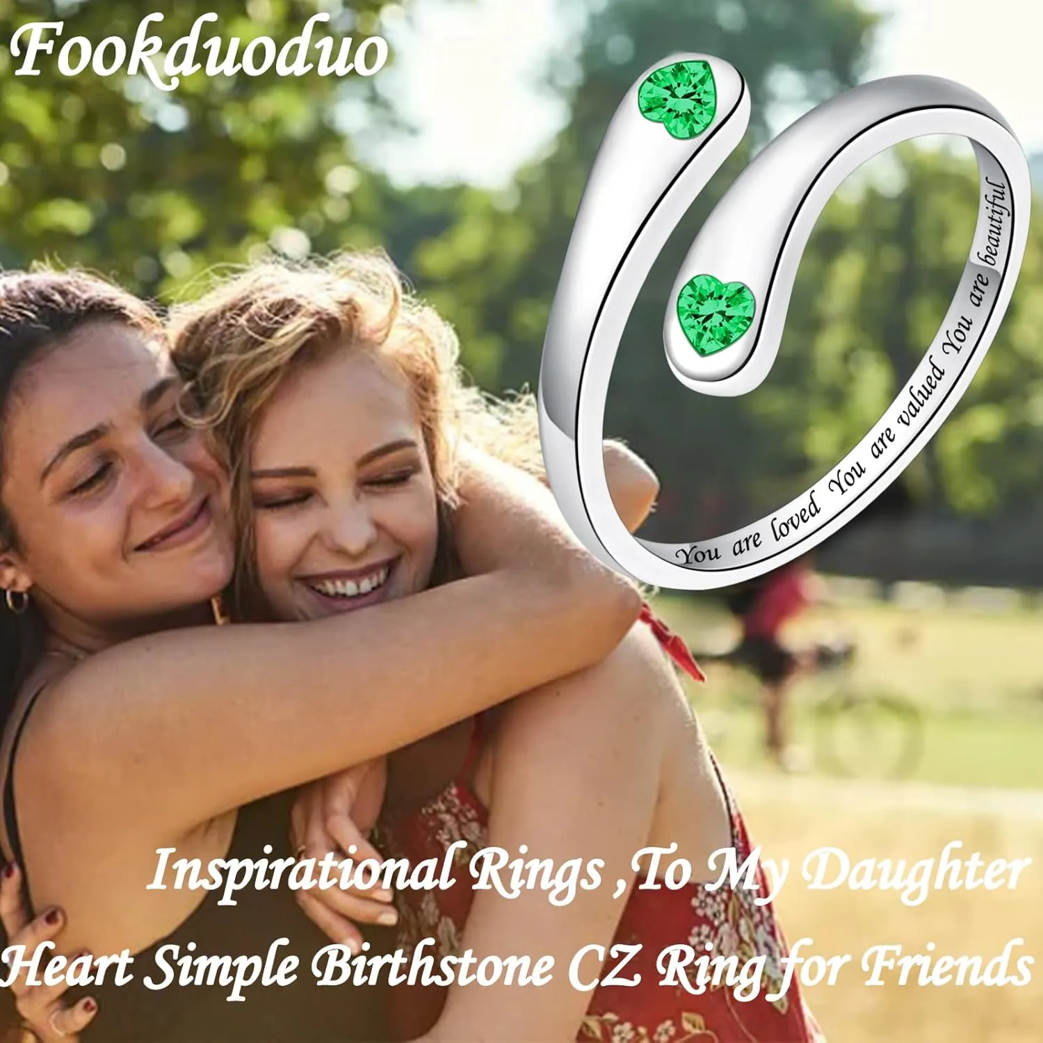Fookduoduo 925 Sterling Silver Ring Inspirational Jewelry adjustable Wrap Open Rings for Women