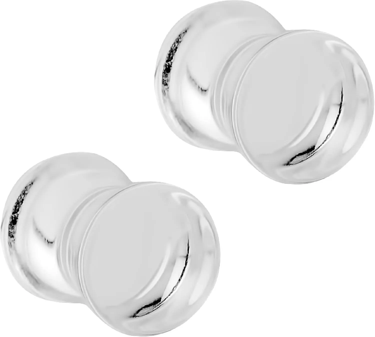 Forbidden Body Jewelry 3mm - 6mm Acrylic Ear Gauges, Solid Double Flared Saddle Plug Earrings Sold in Pairs