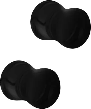 Forbidden Body Jewelry 8mm - 14mm Acrylic Ear Gauges, Solid Double Flared Saddle Plug Earrings Sold in Pairs