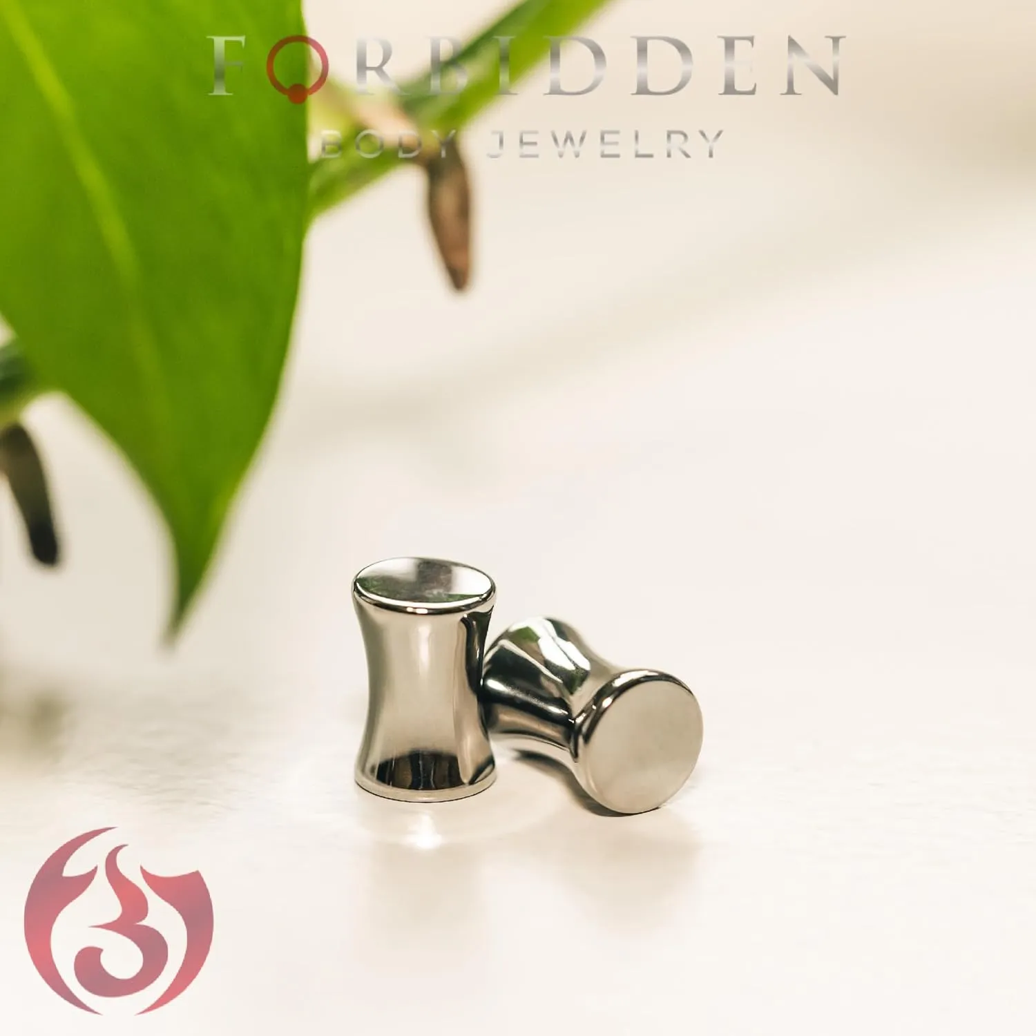 Forbidden Body Jewelry Surgical Steel Ear Gauges, Solid Double Flared Saddle Plugs, 3mm - 8mm