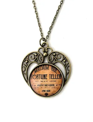 Fortune Teller Jewelry for Women - Vintage Style Madam Rue Pendant - Unique Necklace