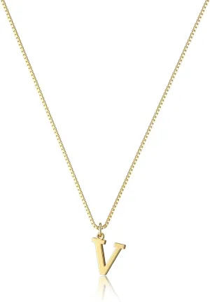 Foxgirl Gold Initial Necklaces for Women, Dainty Gold Letter Necklace Tiny A-Z Pendant Choker Necklace Trendy Cute Personalized Monogram Name Necklace Gold Jewelry Necklace for Women Gift