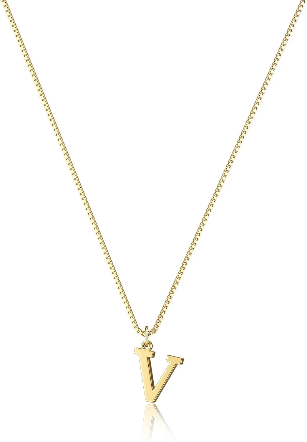 Foxgirl Gold Initial Necklaces for Women, Dainty Gold Letter Necklace Tiny A-Z Pendant Choker Necklace Trendy Cute Personalized Monogram Name Necklace Gold Jewelry Necklace for Women Gift