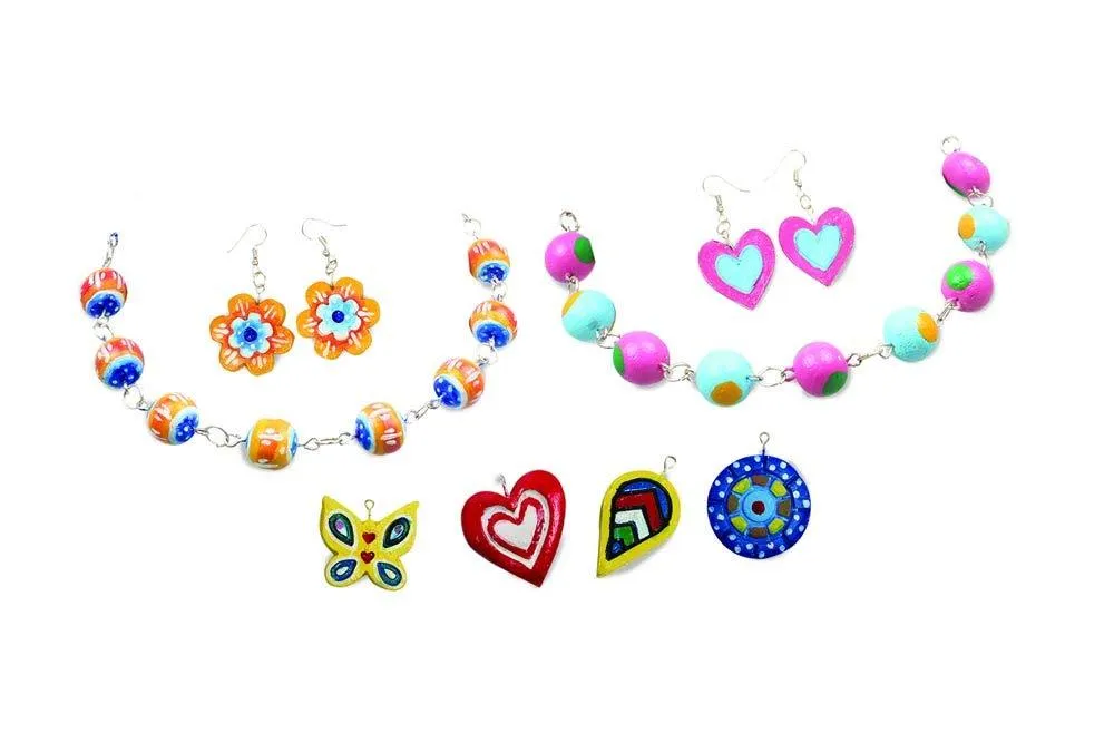 Funskool Handycrafts Terracota Bead Jewellery - Jewellery Making Kit for Ages 6-15 Years
