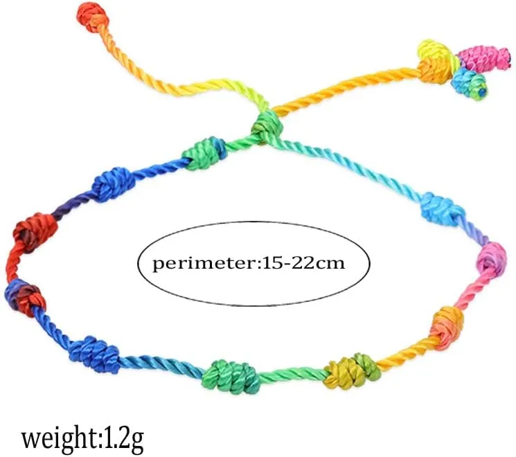 Fuqimanman2020 2PCS Handmade Catholic Rope Lightweight Cross Pray Necklace Bracelet Knotted Rosary Bracelet For Men Women