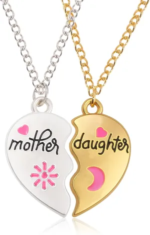 Gifts for Mom&Daughter 2pcs Mom Daughter Heart Matching Pendant Necklace Set Cute Jewelry Accessories for Mom Daughter Birthday Anniversary Christmas Gifts