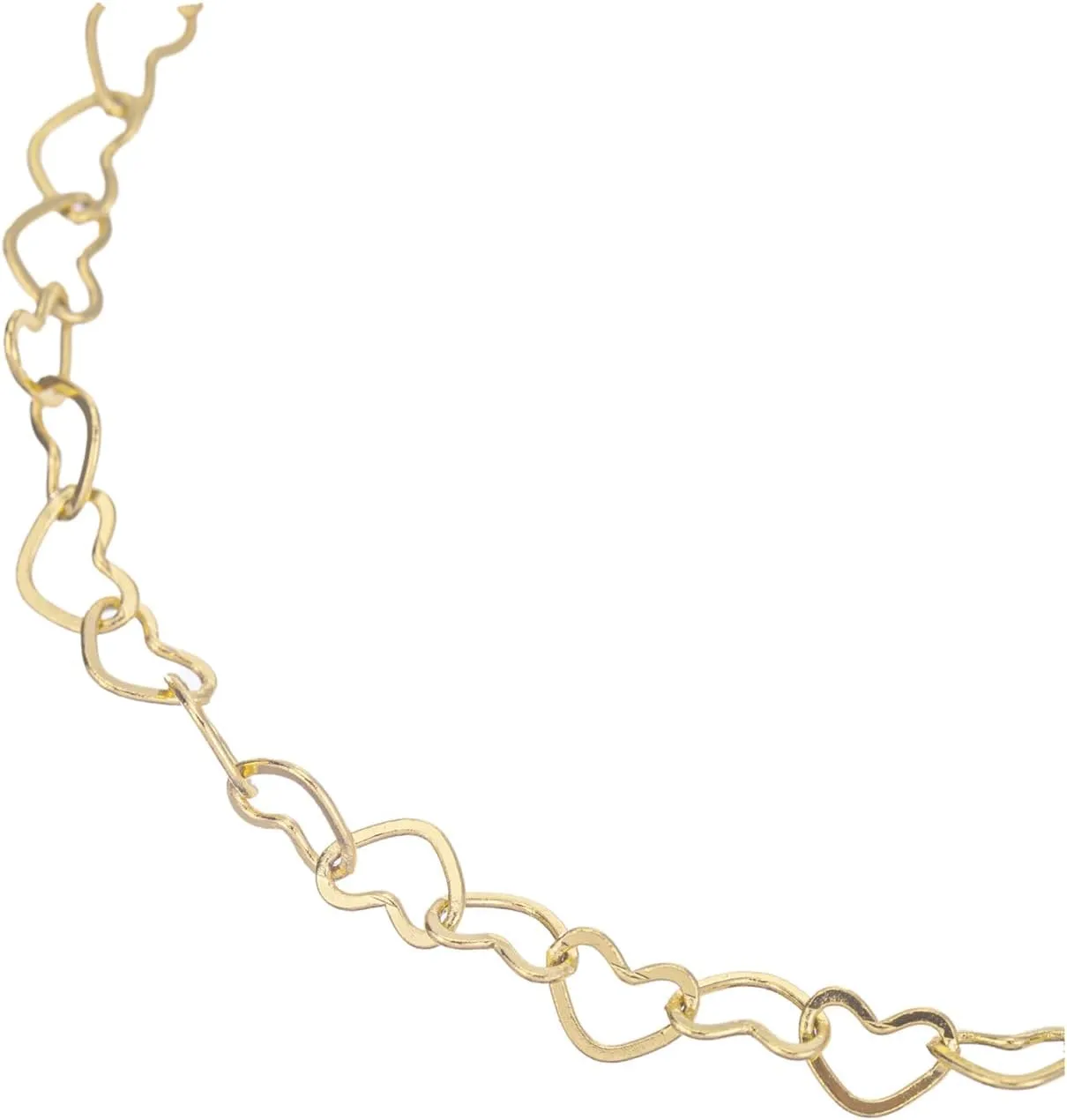Gold Ankle Bracelets for Women 14K Gold Plated Beaded Heart Chain Simulated Pearl Anklets for Women Waterproof