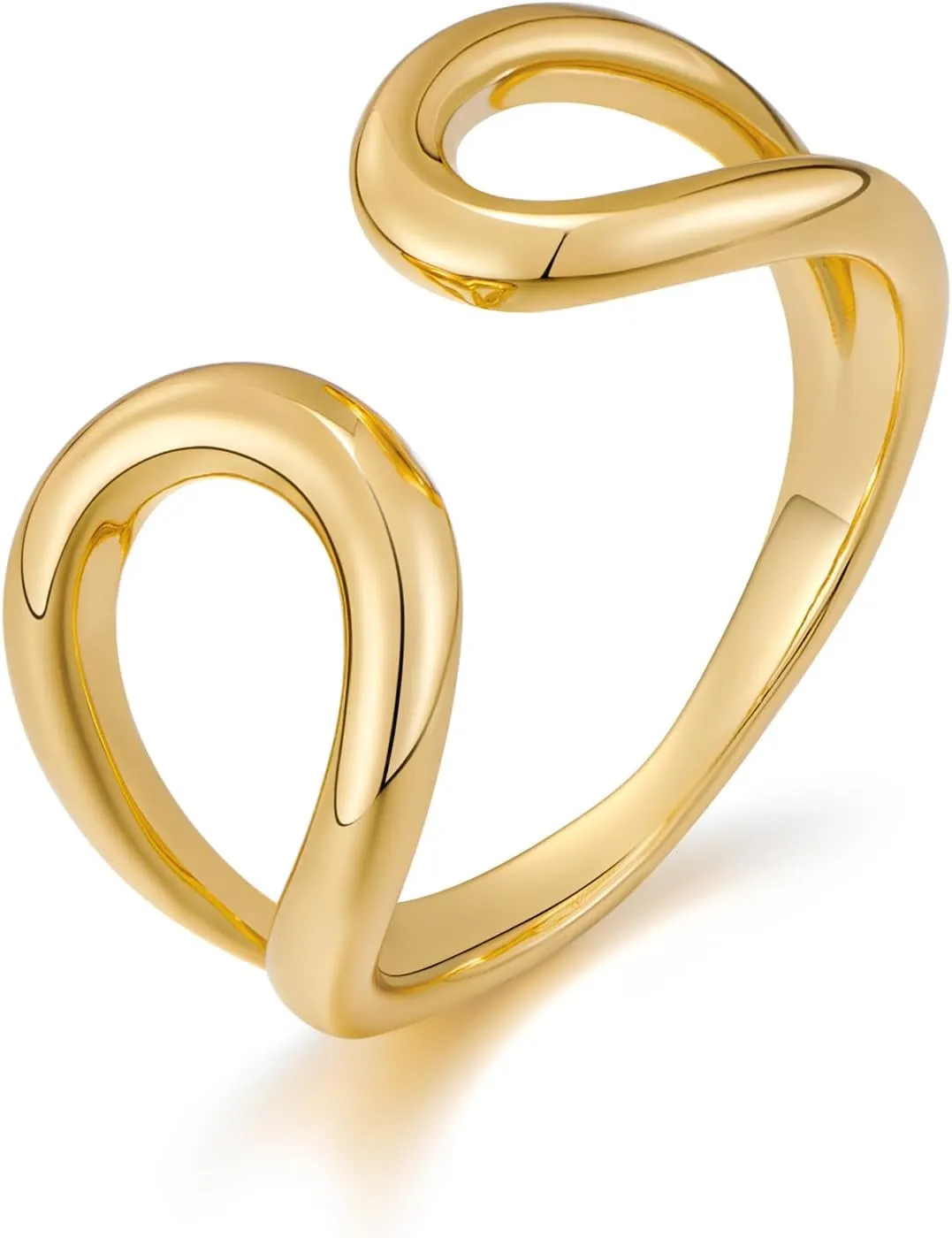 Gold Geometric Open Personalized Cuff Rings Women Fashion Fine Jewelry For Women