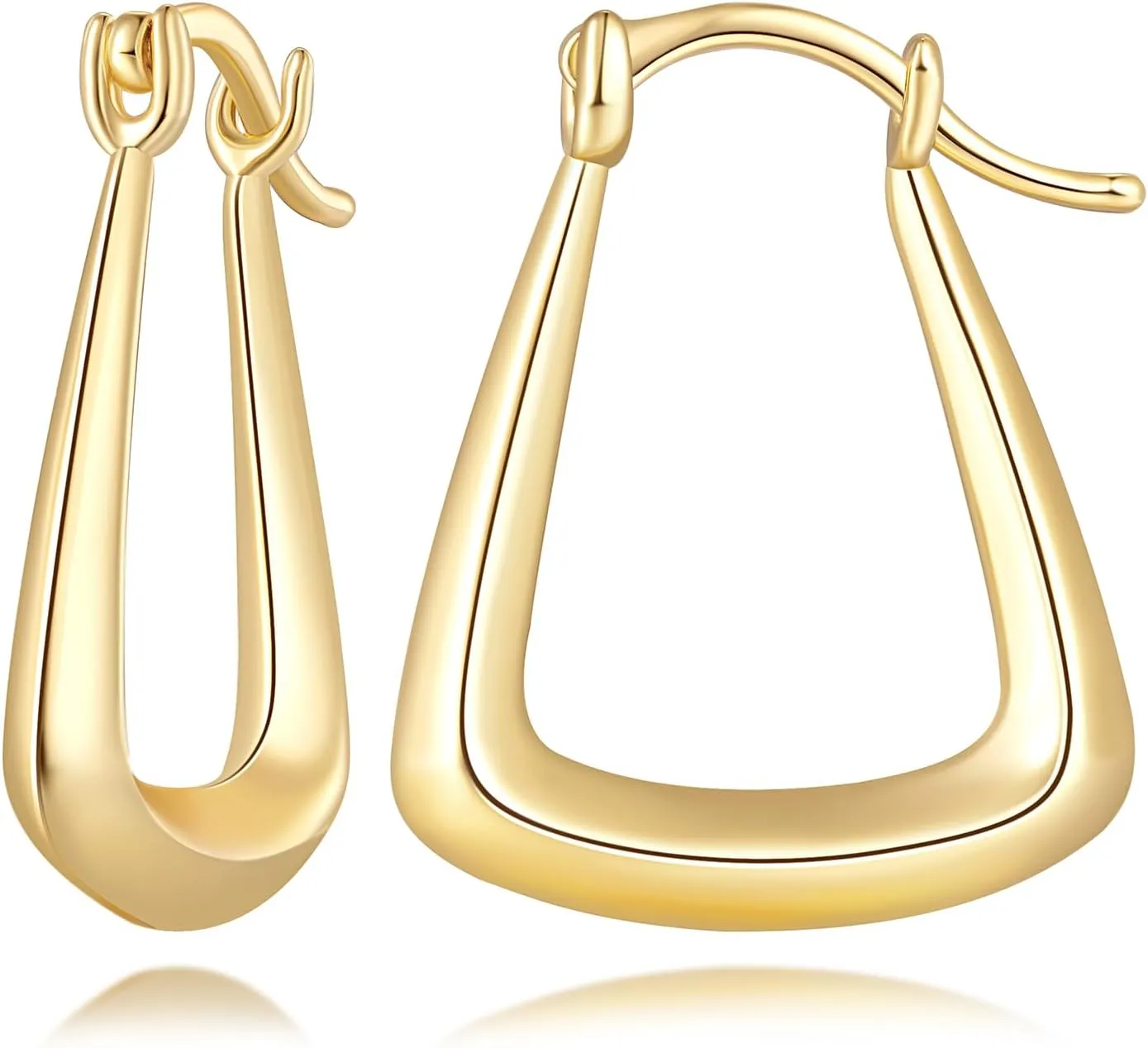 Gold Hoop Earrings 14K Gold Hoop Earrings for Women Hypoallergenic Thick Hoops Earring for Womens Earring Classic 28mm