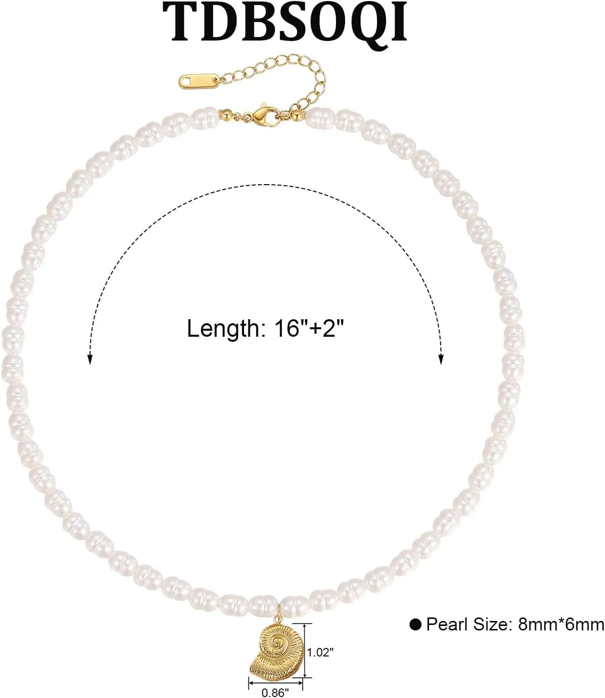 Gold Pearl Necklace for Women Trend Boho Starfish Shell Moon Sun Charm Pendant Pearl Choker Necklaces Summer Beach Jewelry for Women Gift