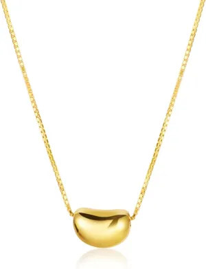 Gold Plated Necklace, Gold Necklace for Women, Dainty Necklace with Simple Pendant