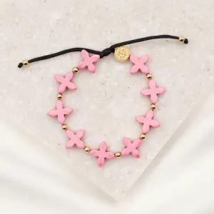 Grounded in Faith Beaded Cross Bracelet