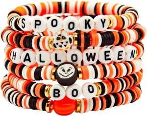 Halloween Bracelet, Adjustable Halloween Jewelry for Women Man with Charms Ghost Spider