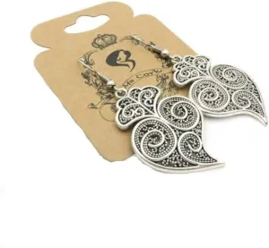 Handmade Earring Lightweight heart of Viana, Vegan Organic Eco Friendly gift, Waterproof and durable