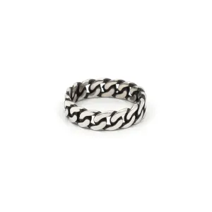 Havana - Cuban Chain Ring in Sterling Silver