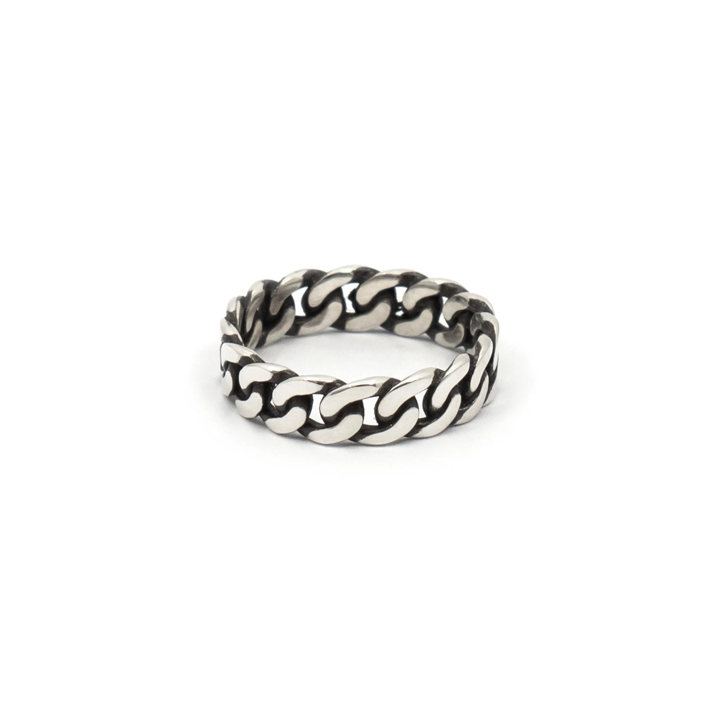 Havana - Cuban Chain Ring in Sterling Silver