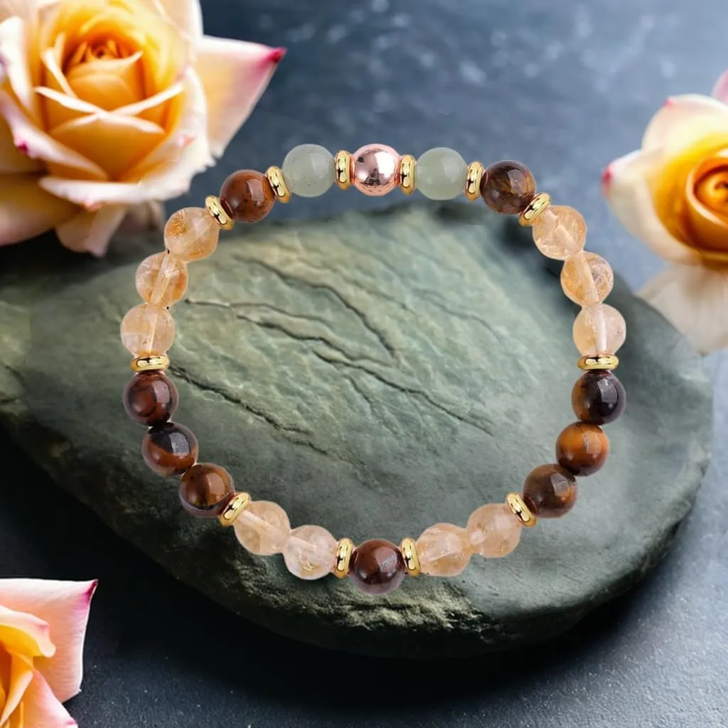 Healing Stone Bracelet for Women, Healing Stones Yoga Bead Bracelets Calming Stretch Bracelet Anxiety Relief Stress Relief Gifts