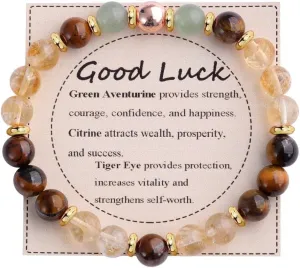 Healing Stone Bracelet for Women, Healing Stones Yoga Bead Bracelets Calming Stretch Bracelet Anxiety Relief Stress Relief Gifts