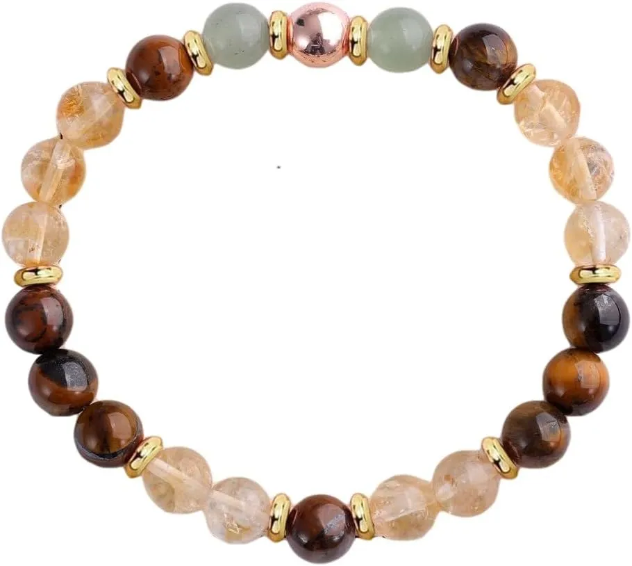 Healing Stone Bracelet for Women, Healing Stones Yoga Bead Bracelets Calming Stretch Bracelet Anxiety Relief Stress Relief Gifts