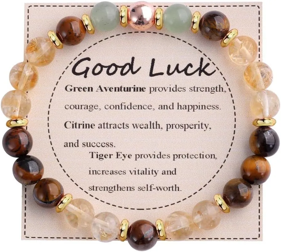 Healing Stone Bracelet for Women, Healing Stones Yoga Bead Bracelets Calming Stretch Bracelet Anxiety Relief Stress Relief Gifts