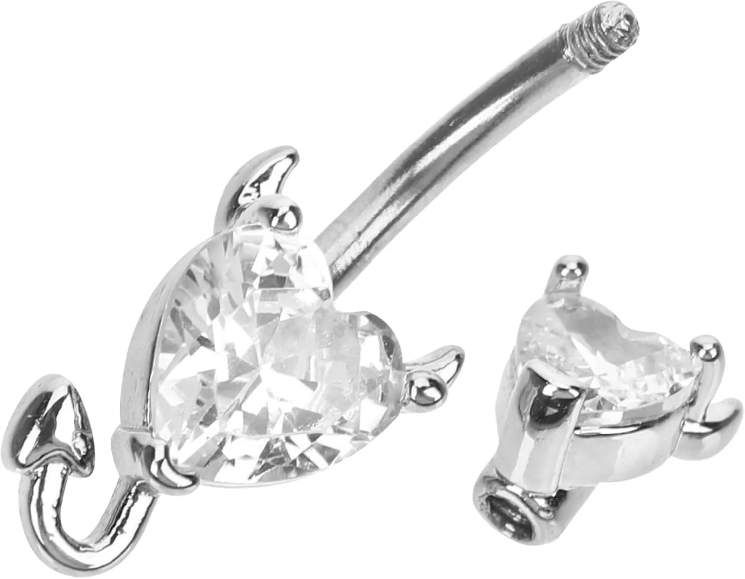 Hemoton Shiny Belly Button Ring Navel Jewelry for Women Body Piercing Decoration Lightweight and Durable Accessory