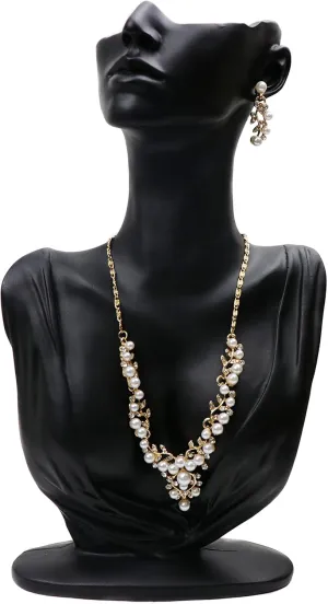 Homeanda Resin Necklace Pendant Chain Earring Jewelry Jewellry Bust Mannequin Organizer Holder Stand(Black)