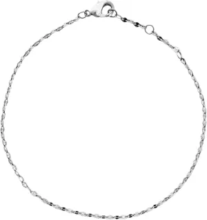 Honeycat Esme Twist Faceted Dainty Chain Bracelet | Minimalist, Delicate Jewelry