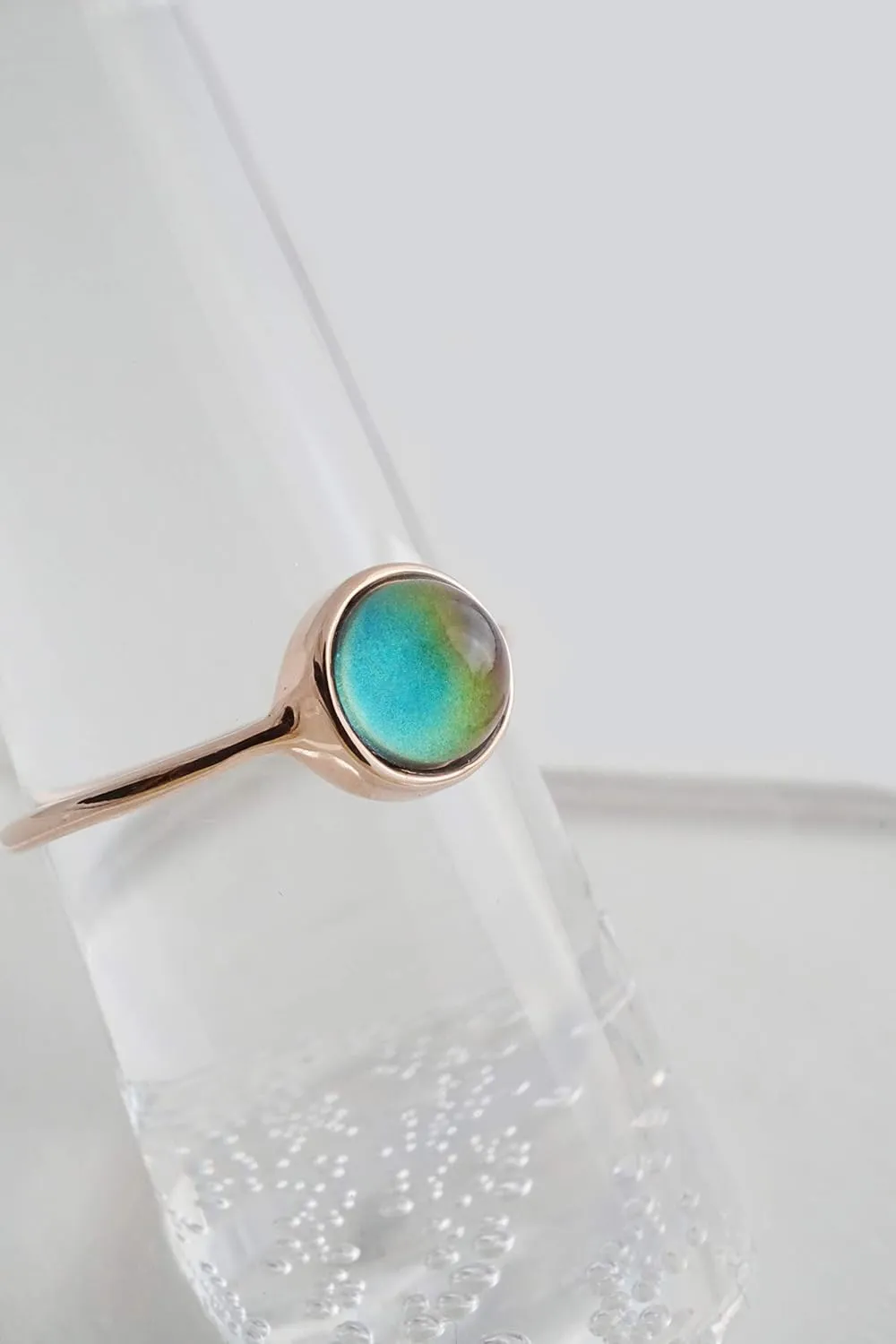 HONEYCAT Mood Ring in Gold, Rose Gold, or Silver | Size 4, 5, 6, 7, 8, 9, 10,11 | Minimalist, Delicate Jewelry
