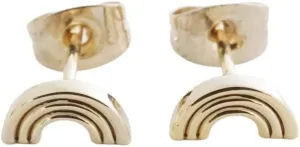 HONEYCAT Tiny Rainbow Studs in Gold, Rose Gold, or Silver | Minimalist, Delicate Jewelry