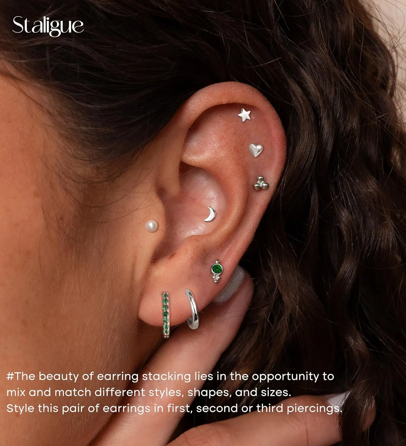 Hypoallergenic Flat Back Earrings for Women Men,20G Flat Back Stud Earrings Huggie Hoop Earring Sets for Multiple Piercing,Small Gold Surgical Steel Flatback Earring Stacks Cartilage Earrings Set