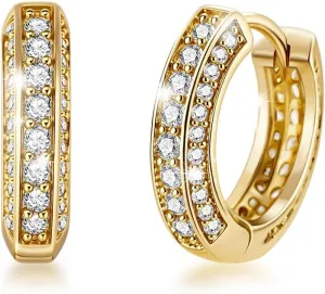 Iced Out Hoop Earrings Faux Crystal Huggie Cartilage Cuff Eco-friendly Metal Earrings Hypoallergenic Hoop Huggie Earrings For Men Women SE-42