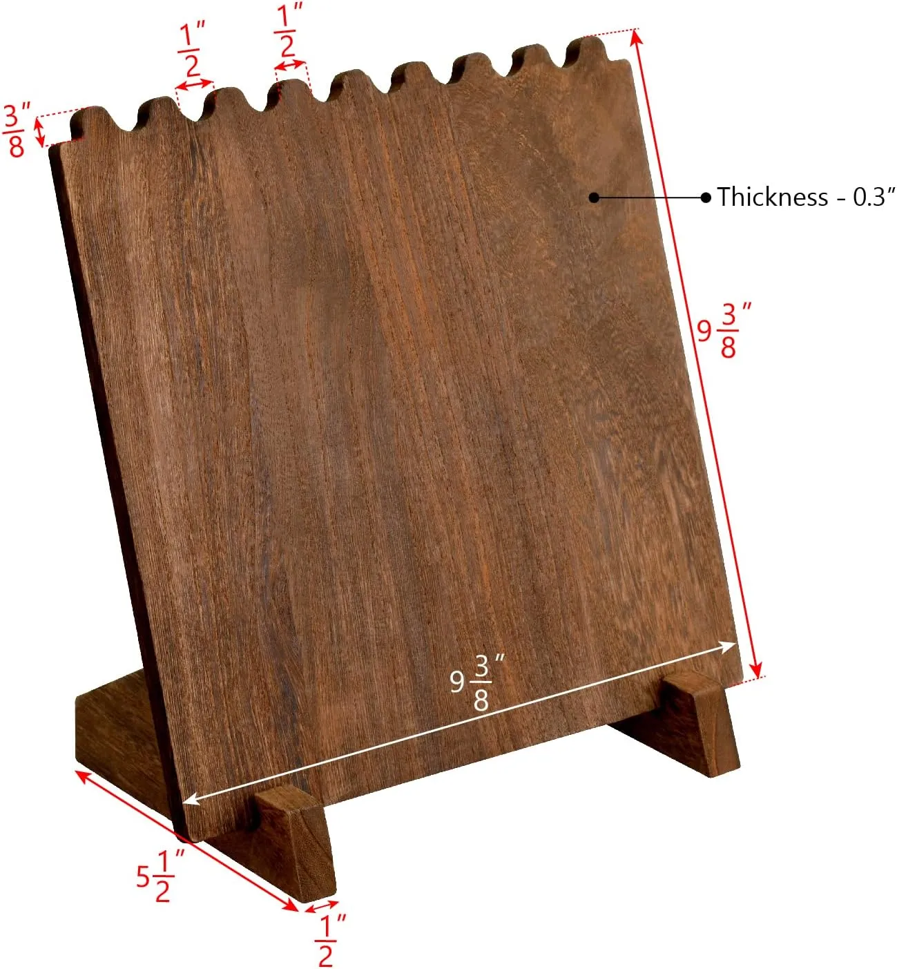 Ikee Design Set of 2 Wood Necklace Jewelry Display Stand for 8 Necklaces, Necklace Display Holder Organizer, Brown Color