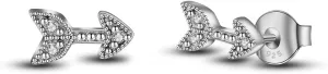 INFUSEU 925 Sterling Silver Cute Small Stud Earrings for Women Girls