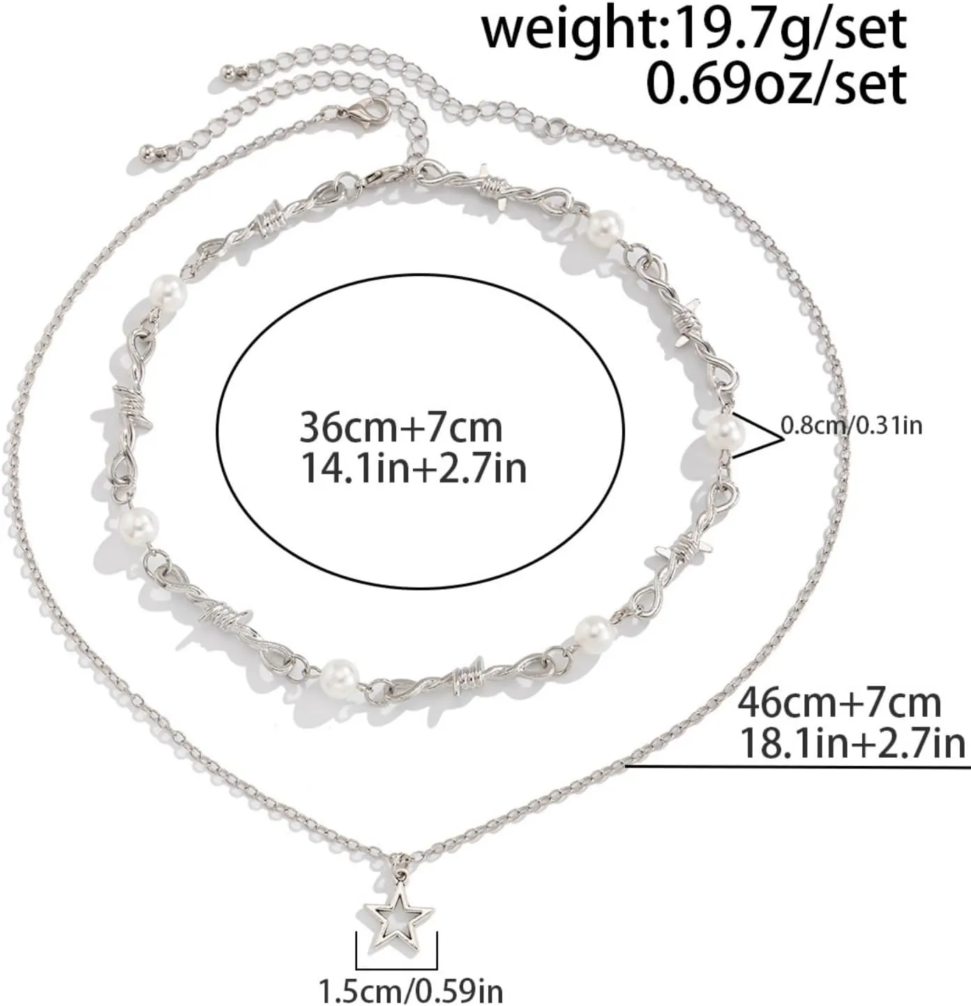 Irregular Y2k Pearl Necklace for Women Fine Chain Pearl Pendant Women's Fashion Jewelry