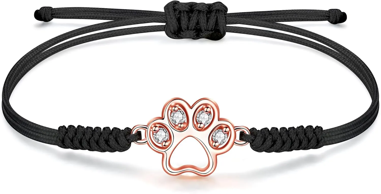JENDEAR SHINE Rope Bracelet for Women, Hand Braided Rope Chain Adjustable, Birthday Friendship Graduation Gift for Women Girls Sisters Friends
