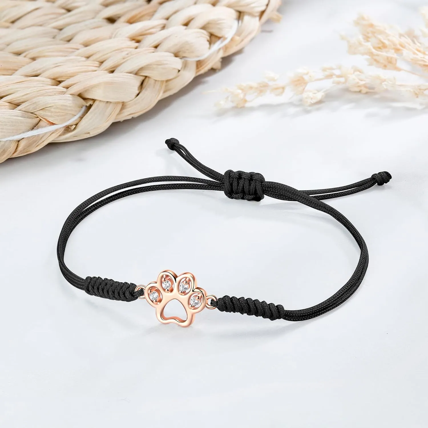 JENDEAR SHINE Rope Bracelet for Women, Hand Braided Rope Chain Adjustable, Birthday Friendship Graduation Gift for Women Girls Sisters Friends