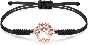 JENDEAR SHINE Rope Bracelet for Women, Hand Braided Rope Chain Adjustable, Birthday Friendship Graduation Gift for Women Girls Sisters Friends