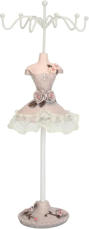 Jewelry Stand Holder, Model Princess Dress Earring Necklace Ring Displays Stand Mannequin Stand Hanging Jewelry Organizer for Girls Women (Type 1)