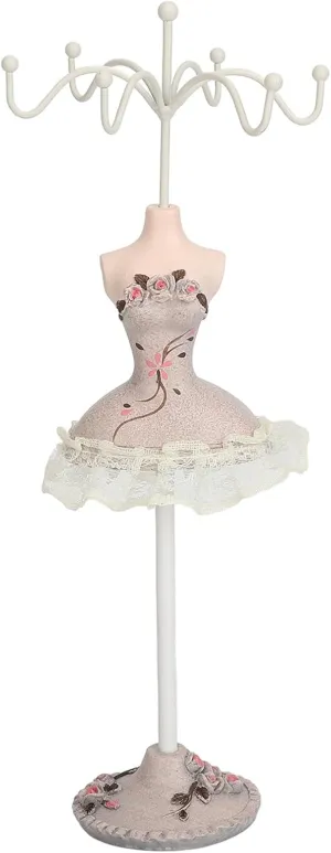 Jewelry Stand Holder, Model Princess Dress Earring Necklace Ring Displays Stand Mannequin Stand Hanging Jewelry Organizer for Girls Women (Type 2)
