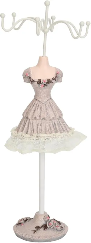 Jewelry Stand Holder, Model Princess Dress Earring Necklace Ring Displays Stand Mannequin Stand Hanging Jewelry Organizer for Girls Women (Type 3)