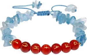 Jewever Beaded Bracelets Handmade Forever Love Letter Bracelet for Women Crystals and Healing Stones Chips Brave Inspirational Jewelry Birthstone Gifts Friendship Bracelets