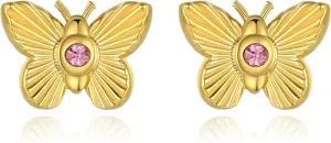 Joo&Rind Gold Stud Earrings for Women Hypoallergenic, Stainless Steel Earrings Studs with 18k Gold Plated, Trendy Jewelry Gifts for Women