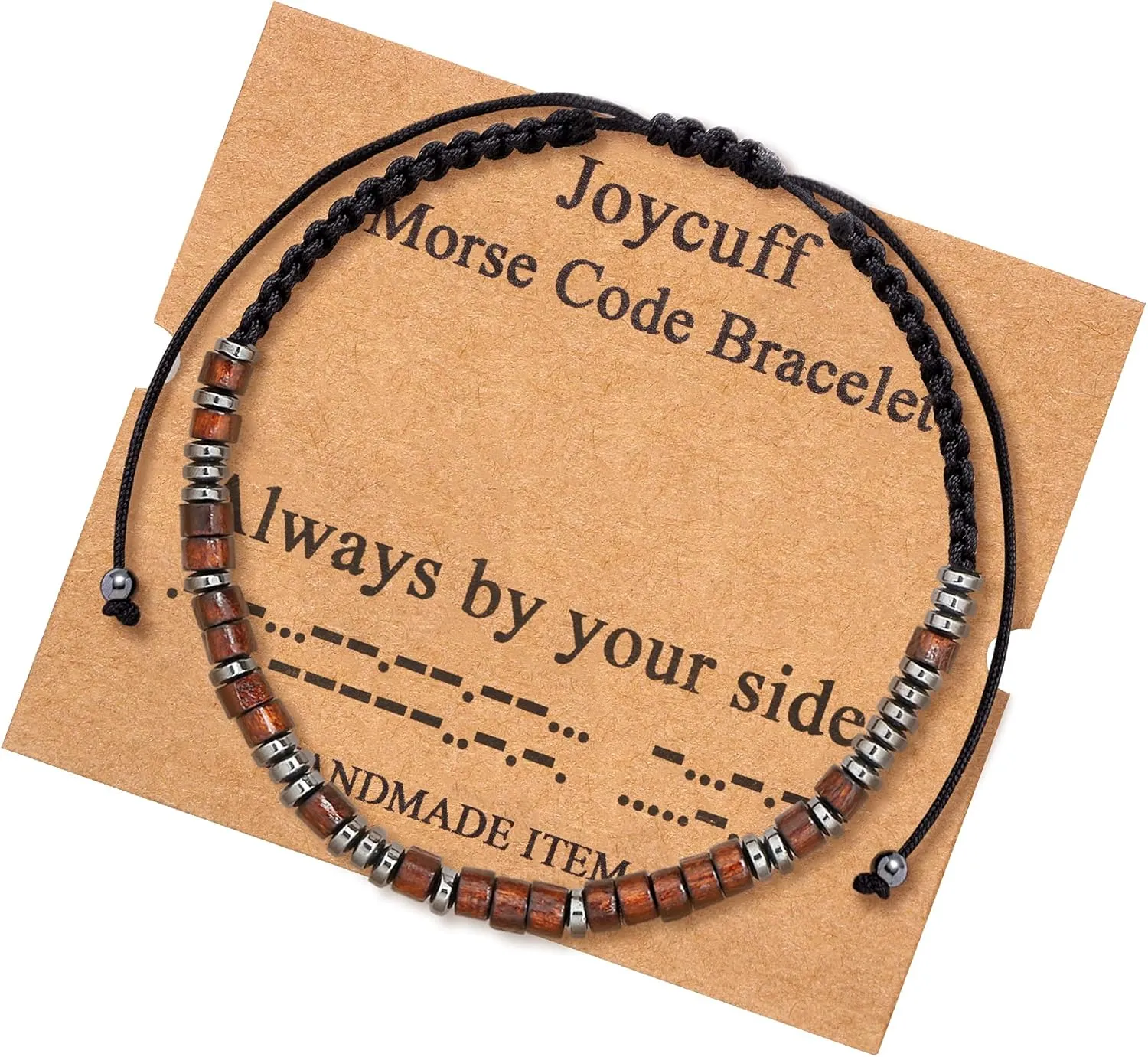 JoycuFF Inspirational Morse Code Bracelets for Men Women Mothers Day Birthday Christmas Gifts for Mom Mother Father Daughter Aunt Grandmother Jewelry Cord Wrap Memorial Graduation Bracelets