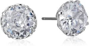 Kate Spade New York That Sparkle Round Earrings for Women  Princess Cut  Cubic Zirconia  Post Back Closure